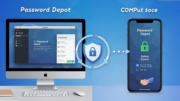 Password Depot ���ֻ��͵�����ʹ�õĶԱȳ��������Ϊ���Զ��������棬�Ҳ�Ϊ�ֻ���ͬ�����棬�м��а�ȫͬ��ͼ�꣬����Ϊ������ɫ