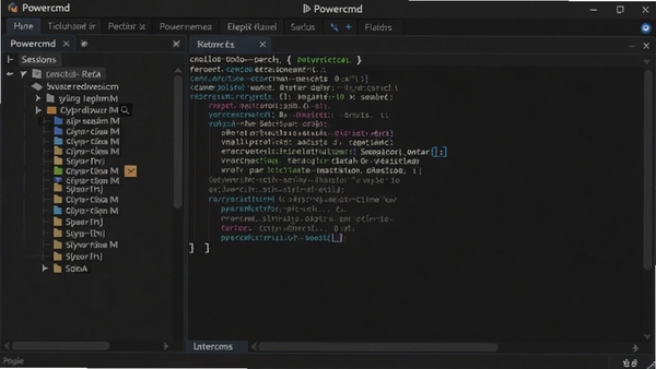 Powercmd�������ͼ��չʾ���ǩҳ��������ɫ���⣬���Ϊ�Ự�����Ҳ�Ϊ������������������ִ����
