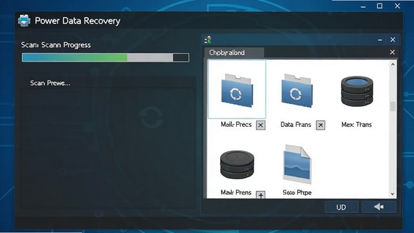 Power Data Recovery�����������ͼ��չʾɨ����������ļ�Ԥ�����ڣ�����Ϊ�Ƽ�������ɫ����������������ͻ�����ݻָ�����