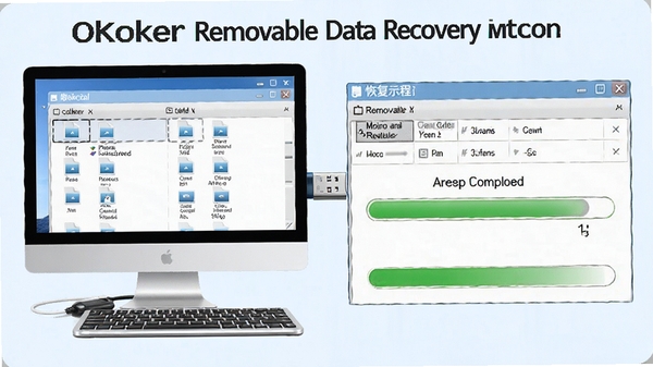 Okoker Removable Data Recovery�ָ�����ʾ��ͼ����������U�̣�������ʾ�ļ��б�����ɫ��������ʾ�ָ����