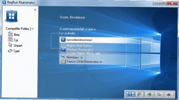 RegRun Reanimator �� Windows ��ȫģʽ������ɨ��Ľ��棬չʾ�������