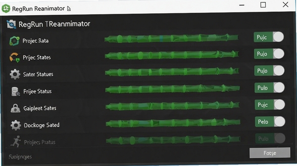 RegRun Reanimator ������������棬չʾ����Ŀ״̬������/���ÿ���