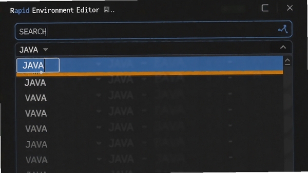 һ��Rapid Environment Editor����������ʾ��ͼ��������λ�ڶ��������롰JAVA�����·��б��Զ�������ʾ������JAVA�ı������������������ʾ���������ƥ��ؼ��ʣ�����Ϊ��ɫ���⣬ͻ������Ч�ʡ�