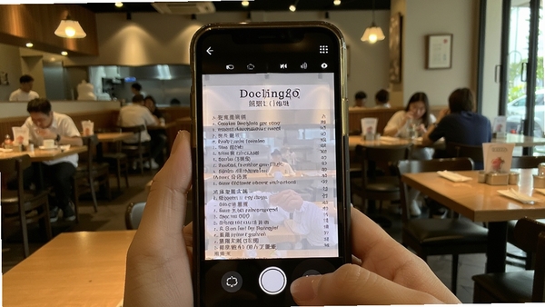 Doclingo���շ��빦����ʾ���ֻ���׼Ӣ�Ĳ˵�����Ļʵʱ��ʾ���ķ�����������Ϊ��������