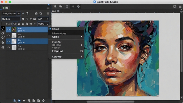 Saint Paint Studio������ͼ��������Ľ�ͼ����ʾ���ͼ���ͼ���飬��չ�����ģʽ�����˵�����������һ��ɫ�ʷḻ������Ф��
