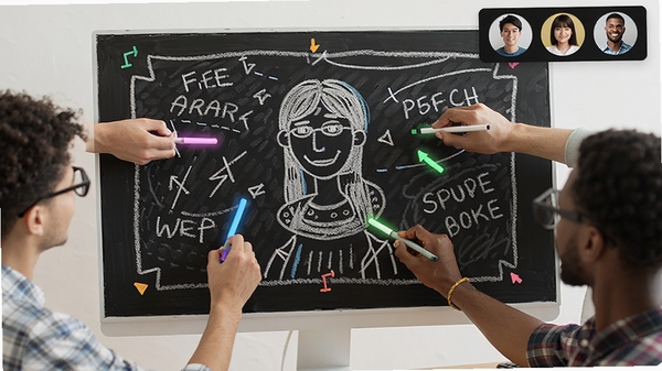ScratchBoardʵʱЭ��������ʾ������չʾ����ͬʱ�༭ͬһ��������겻ͬ��ɫ��ʶ�����Ͻ���ʾЭ����ͷ�������Ŷ�Э���ĸ�Ч����