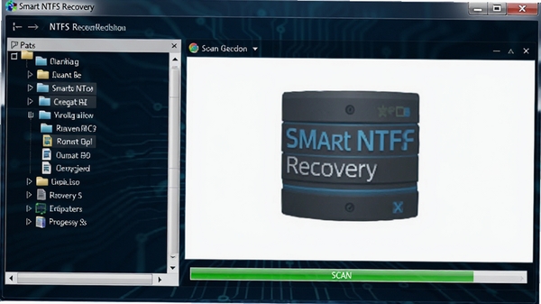 Smart NTFS Recovery�������ͼչʾ������ļ������Ҳ�Ԥ�����ڣ���ɫ������ɨ���У�����Ϊ�Ƽ�������ɫ��