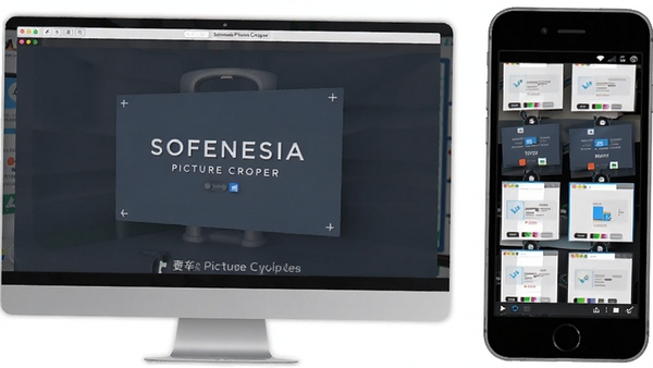 һ��ʾ��ͼ��չʾSofonesia Picture Cropper�ڵ��������еĽ��棬ͬʱ�Ա���һ���ֻ�ģ�������ڣ�ǿ�����豸ʹ�õ�����ԣ�������ࡣ