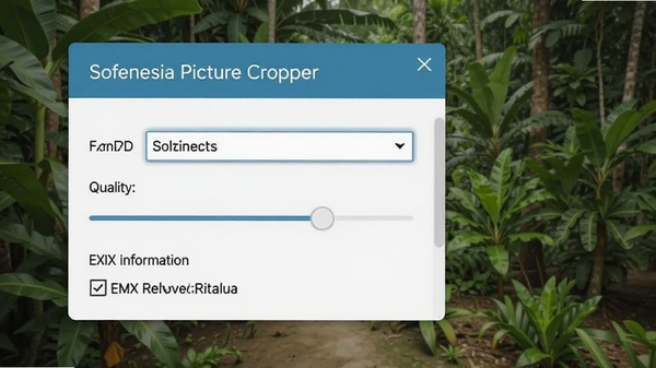 չʾSofonesia Picture Cropper��������ô��ڣ�������ʽѡ�������˵����������顢EXIF��Ϣ������ѡ�򣬱���Ϊһ�Ųü����ͼƬ����������Ѻ�������