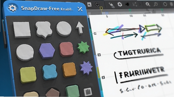 SnapDraw-Free��ע���������д��չʾ������״����ɫѡ�����Ϊ�༭�������м�ͷ�����ֱ�עʾ��������������ͼ�������ǿ