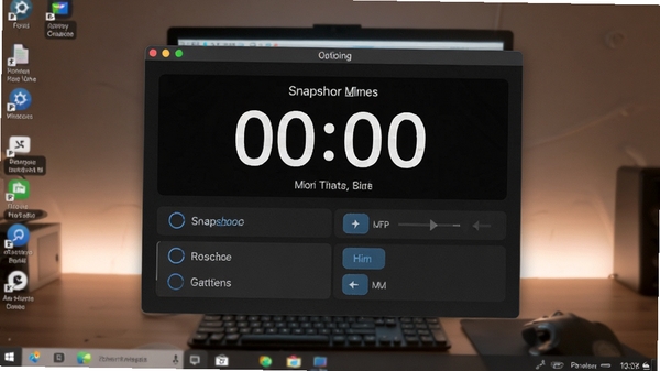 Snapshotor��ʱ��ͼ���ý��棬��ʾ����ʱ���ֺ�ѡ��˵�������Ϊ���棬���ֶ�ʱ��׽����