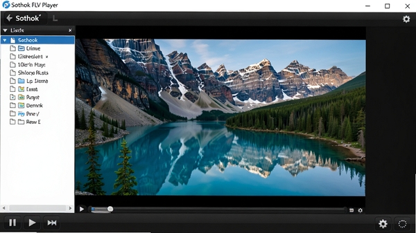 һ��Sothink FLV Player�����������ͼ����ɫ���⣬�������ڲ��Ÿ�����Ȼ�羰��Ƶ���������������������м��Ĳ��ſ��ư�ť���ļ��б����������ִ�רҵ��