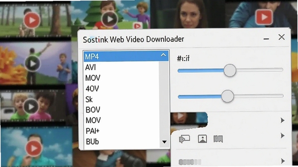 Sothink Web Video Downloader Stand-alone�ĸ�ʽѡ��˵���д���������������б�չʾMP4��AVI��MOV�ȸ�ʽѡ��Ա��������Ȼ��������������Ϊ��ʵ���Ƶ����ƴ����͹�������ĸ��Ի����ù��ܡ�