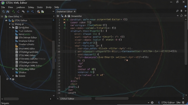 STDU XML Editor������չʾ��������νṹ���Ҳ����༭�����﷨��������ɫ���⣬�����ͼ