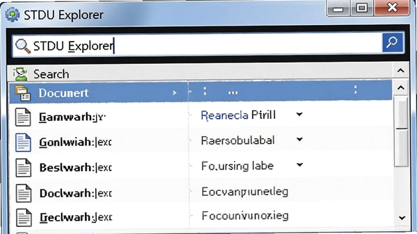 STDU Explorer��������������ؼ��ʣ��·���ʱ�г������ôʵ��ĵ��б�