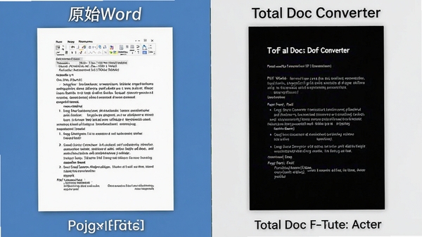 �Ա�ʾ��ͼ�����ΪԭʼWord�ĵ����Ҳ�Ϊͨ��Total Doc Converterת�����PDF�ĵ��������Ű���ȫһ�¡�