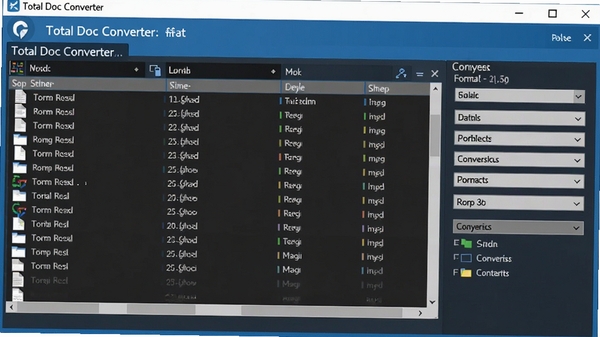 һ��չʾTotal Doc Converter����������Ľ�ͼ���������ж���ļ��б���ת����ʽѡ�����Ϊ������ɫ�������ָ�Ч��רҵ��