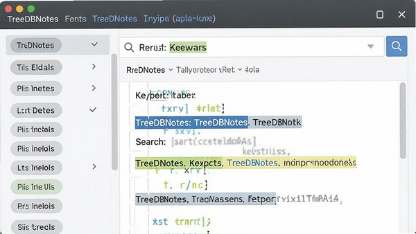 TreeDBNotes��ǩ������ȫ���������ܽ��棬����ǩ�б����Ҳ����������ʾ���ؼ��ʸ�������������