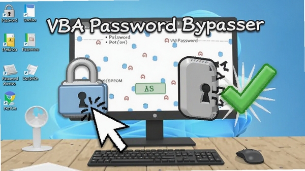 չʾVBA Password Bypasserһ���Ƴ�����Ĳ����������������ť��������ͼ��򿪣�������ɫ�Թ�������Ϊ�������棬�����������