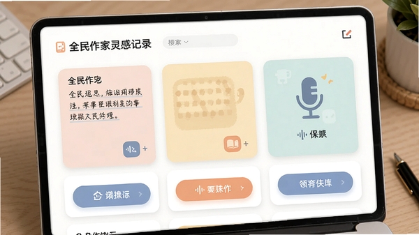 ȫ��������м�¼ҳ�棬��Ƭʽ���֣��������ֱʼ�������ͼ�꣬ɫ����ͣ�������ť����