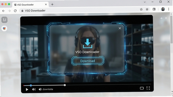 VSO Downloader������̽������ʾ�������������Ƶʱ�����Զ��������ذ�ť�������͸�����������Ƽ��з��