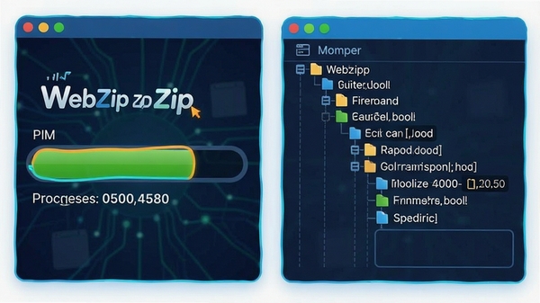 WebZip ��վ���ع��̶���ʾ�⣬��ʾ���������ļ���������վ��ͼ��״�ṹ��ɫ������