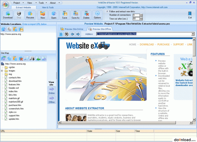 Website Extractor-һ��ץȡ��վ���ݹ��߽�ͼ