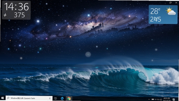 Windows������ʦ��̬��ֽӦ��Ч����������ʾ�������ǿջ��󶯻�����Ļ������ʾʱ�������С���