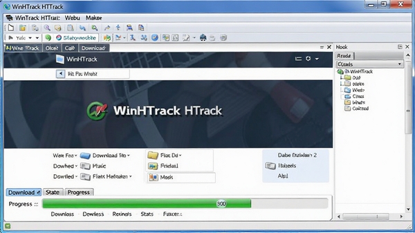WinHTTrack HTTrack �����������ͼ��չʾ��վ�������ع��̣�������������������ʾ����״̬