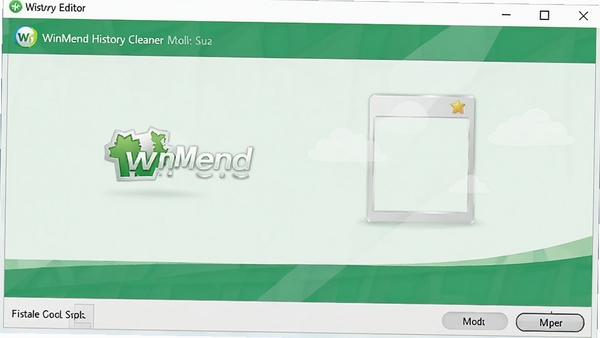 WinMend History Cleaner的绿色版运行界面,显示软件为便携版,无安装向导,主界面简洁干净,背景为浅色系