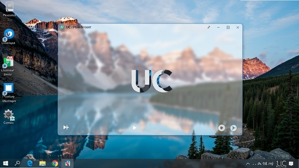 UCʽ��������Windowsϵͳ�����У�������ͼ����ʾ�����汳��Ϊ�羰�����������͸��