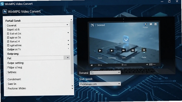 WinMPG Video Convert���������ͼ��չʾ��Ƶת�����ܣ����ֱ�۵Ľ��棬������ʽѡ��������õ�ѡ�����Ϊ����ɫ�Ƽ��з��