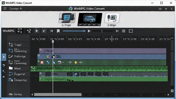 WinMPG Video Convert��Ƶ�༭���ܽ��棬��ʾʱ���ᡢ�ü���ˮӡ�ȱ༭���ߣ������������������