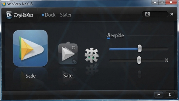 WinStep NeXuS���Ի����ý��棬չʾDock��ͼ���С��͸���ȵ���ѡ��