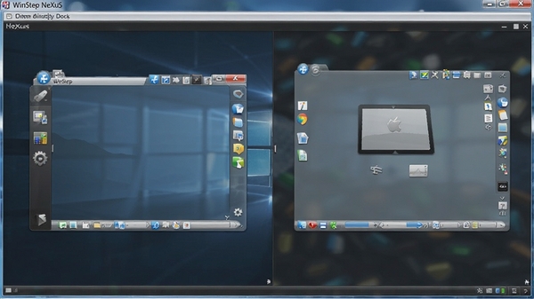 WinStep NeXuS����ʾ�����ý��棬չʾ��ͬ��Ļ�ϵ�Dock������