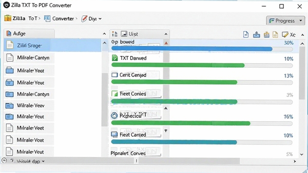 Zilla TXT To PDF Converter����ת���������棬����ļ����б����Ŷ�ת���������������ɼ�