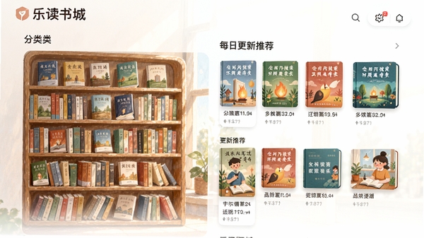 �ֶ���ǽ��棬չʾ���������ÿ�ո����Ƽ��������������鼮����ḻ���