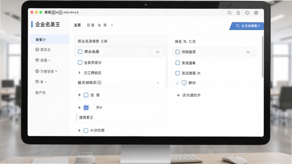 企业名录搜索王高级筛选界面,展示多个筛选条件选项,设计简洁大方
