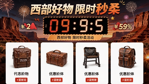 ����������ʱ��ɱ�ҳ�棬չʾ����ʱ���ۿۼ۸�����ƷͼƬ����Χ���ң�ͻ���Ż�����