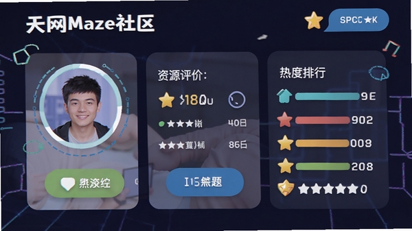 ����Maze����ҳ�棬�û�ͷ����Դ���ۡ��ȶ����е�Ԫ�أ�������ã��л�����ť�ͻ���չʾ������������Χ��