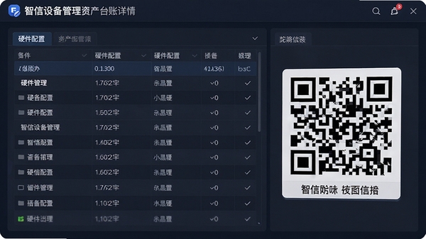 �����豸�����ʲ�̨��������棬��Ӳ�����ñ������ά���ǩ��ʽ
