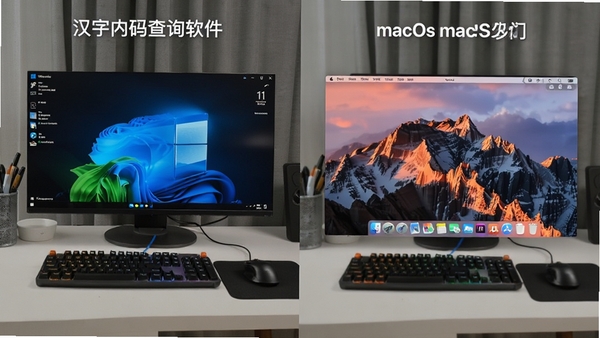 ���������ѯ������Windows��macOS�ϵ����н�ͼ�Աȣ����ΪWindows 11���棬�Ҳ�ΪmacOS Ventura���棬����Ϊ����̨����