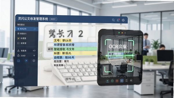 ���������շ�����ϵͳ�����ܵǼǲ������棬����OCRɨ��ʶ����ʾ��������ʾ�Զ���ȡ���ĺš�������ֶΣ�����Ϊ�ִ��칫����