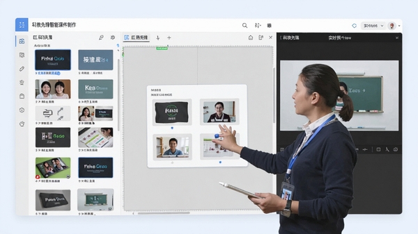 �ƽ��ȷ����ܿμ��������棬չʾ��ʦ������ק�زĵ��༭��������зḻ��ģ��⣬�Ҳ�ΪʵʱԤ����������ǳɫ����Ϊ����ͻ�����ߵ�רҵ�������ԡ�
