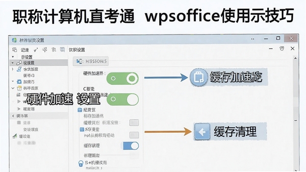 ְ�Ƽ����ֱ��֮ͨwpsofficeʹ�ü���ʾ��ͼ��չʾ�������ý����е�Ӳ�����ٿ����뻺��������ť���������ֱ�ע���������׶�