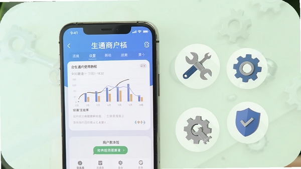 ����ͨ�̻�ʹ�ý̳�ʾ��ͼ���ֻ�չʾAPP����ҳ�棬�Ա����й���ͼ�꣬����֡����֡����Ƶȣ�����Ϊ����ɫ������Լ�ִ���ͻ���̳̺������������⣬Ӫ��һ�����ɽ������ķ�Χ��
