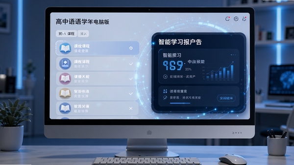 ����Ӣ��ѧϰ�������԰������棬��ʾ�γ��б�������ѧϰ���棬�Ƽ������