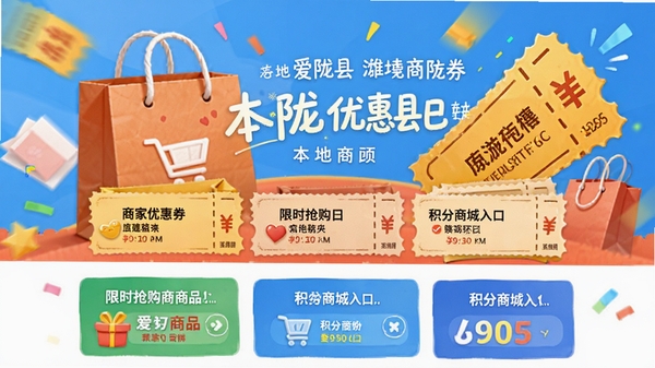 ��¤�ر�����Ȧҳ�棬չʾ�����̼��Ż�ȯ����ʱ������Ʒ�������̳���ڣ������й�������Ż�ȯԪ�أ������á�