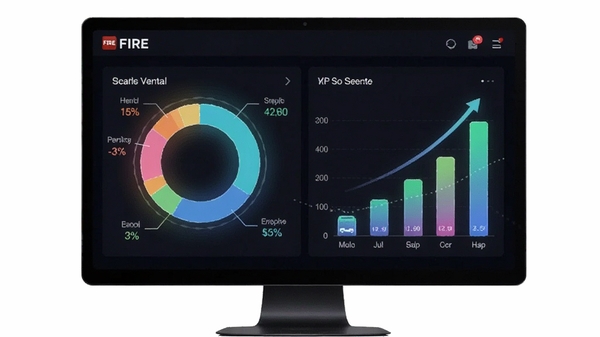 FIRE�������������ݱ���ҳ��չʾ����Ļ���в�ɫ����ͼ����״����ͼ��չʾ��������ͨ����ס�ȷ����ռ�ȣ����汳��Ϊ��ɫģʽ������ͼ�����з�����Ч���Ƽ���ʮ��