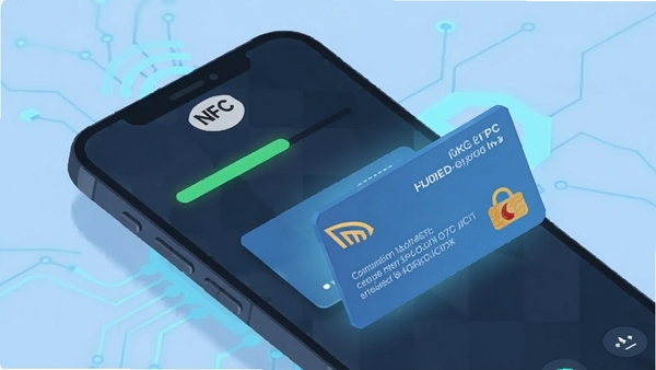 �ֻ�NFC��ɨ������ȡIC��Ƭ����ʾ��ͼ���ֻ�����NFC����������Ƭ����Ļ��ʾ��ȡ�������Ϳ�Ƭ��Ϣ��Ƭ����Ч��������Ϊǳ��ɫ�Ƽ��У�����ƽ����ͻ�����ٺͰ�ȫ
